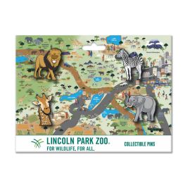Lincoln Park Zoo Map Enamel Pin Set