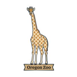 Oregon Zoo Giraffe Enamel Pin