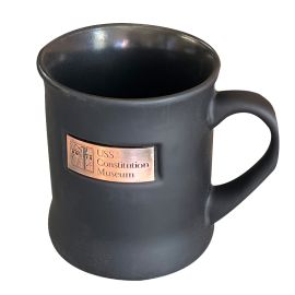 USS Constitution Black Mug with Copper Emblem