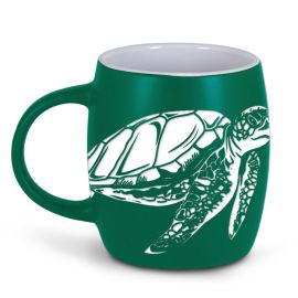 New England Aquarium Etched Turtle Mug