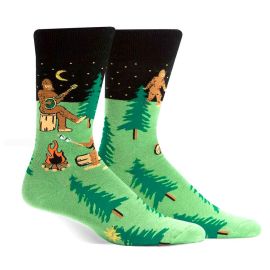 Bigfoot Sasquatch Camp Out Men's Socks