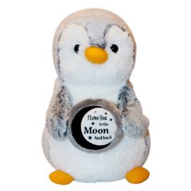 I Love You to the Moon Plush Penguin