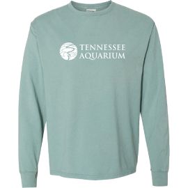 Tennessee Aquarium Adult Long Sleeve Green Logo Tee
