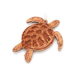 New England Aquarium Turtle Wood Ornament