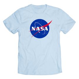 Adult Light Blue NASA Meatball Logo T-Shirt