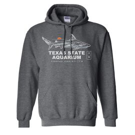 Texas State Aquarium Sunset Shark Hooded Sweatshirt