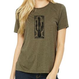Desert Botanical Garden Letterpress Cactus Women's T-Shirt