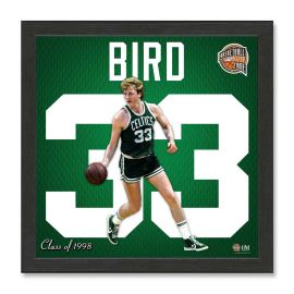 Larry Bird Basketball HOF Impact Jersey Frame
