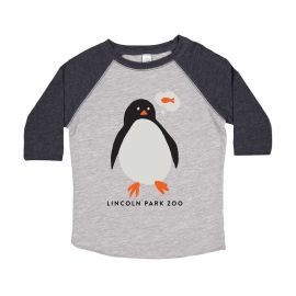 Lincoln Park Zoo Penguin Thoughts Toddler Raglan T-Shirt