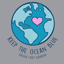 Adult Crewneck Sweatshirt Blue Ocean - Oregon Coast Aquarium