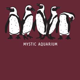 Adult Long Sleeve Penguin Tee - Mystic Aquarium