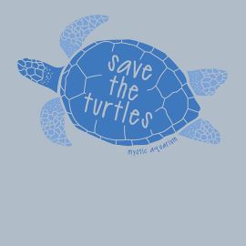 Adult Save the Turtles Short Sleeve Tee - Mystic Aquarium